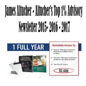Altucher’s Top 1% Advisory Newsletter 2015 - 2016 - 2017 by James Altucher, Altucher’s Top 1% Advisory download. And, Altucher’s Top 1% Advisory Free. Then, Altucher’s Top 1% Advisory groupbuy. Altucher’s Top 1% Advisory review, James Altucher Author