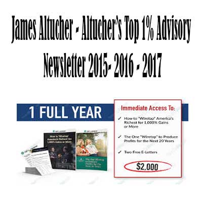 Altucher’s Top 1% Advisory Newsletter 2015 - 2016 - 2017 by James Altucher, Altucher’s Top 1% Advisory download. And, Altucher’s Top 1% Advisory Free. Then, Altucher’s Top 1% Advisory groupbuy. Altucher’s Top 1% Advisory review, James Altucher Author