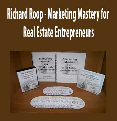 Marketing Mastery for Real Estate Entrepreneurs by Richard Roop, Marketing Mastery for Real Estate Entrepreneurs download. And, Marketing Mastery for Real Estate Entrepreneurs Free. Then, Marketing Mastery for Real Estate Entrepreneurs groupbuy. Marketing Mastery for Real Estate Entrepreneurs review, Richard Roop Author