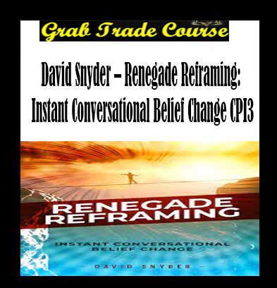 David Snyder – Renegade Reframing: Instant Conversational Belief Change CPI3